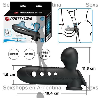 Funda para Pene con Airbag Patente Estimulación de Glande y Control de Eyaculación